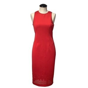 SPENSE‎ Laser Cut Red Bodycon Dress - Size 4